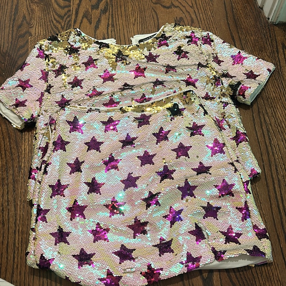 Sequin white and purple star set (strut & bolt)